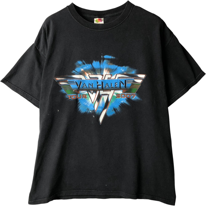 00'S Fruit of the Loom Van Halen Band T-Shirt, Men's Size XL cotton black type Vintage Second Hand