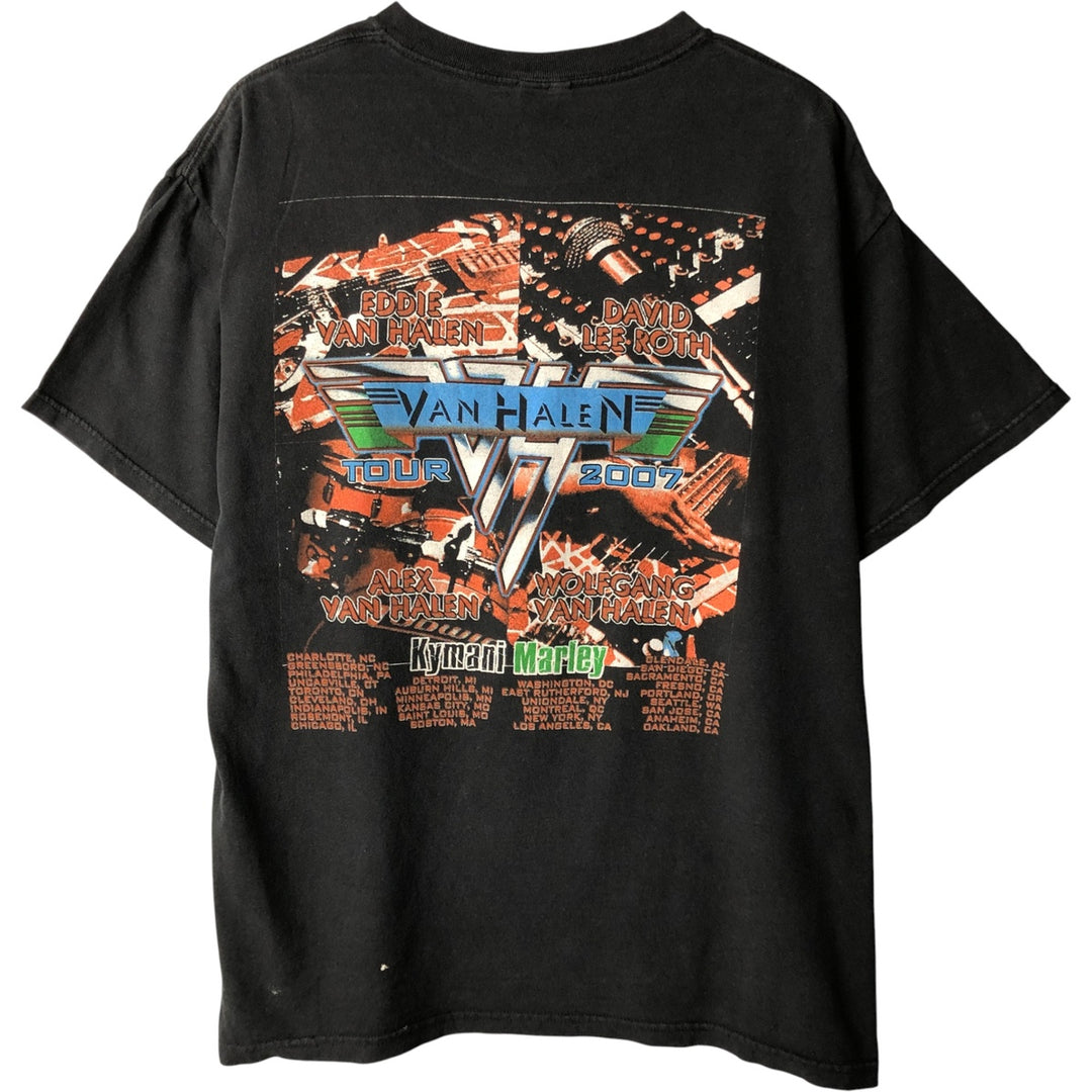 00'S Fruit of the Loom Van Halen Band T-Shirt, Men's Size XL cotton black type Vintage Second Hand
