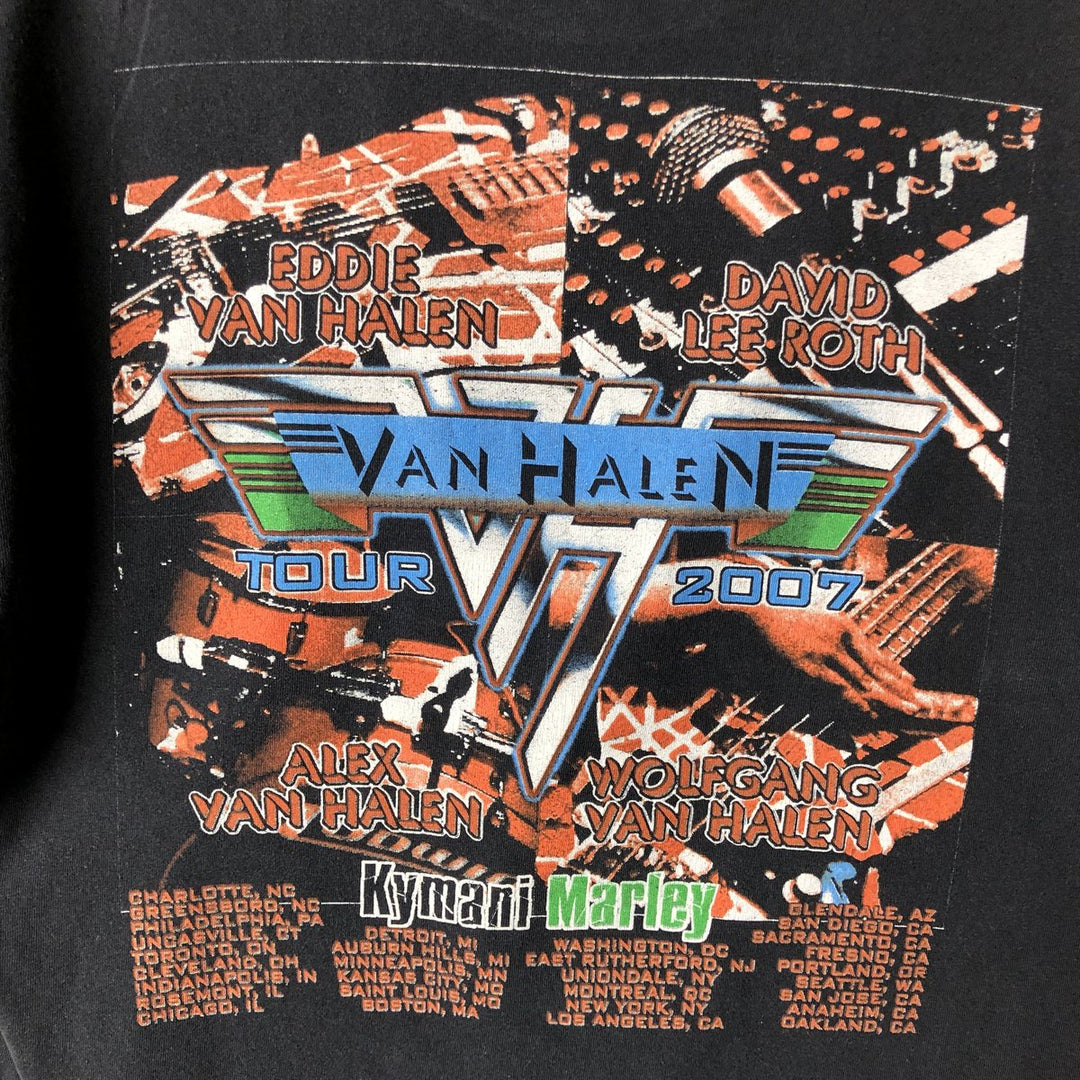 00'S Fruit of the Loom Van Halen Band T-Shirt, Men's Size XL cotton black type Vintage Second Hand