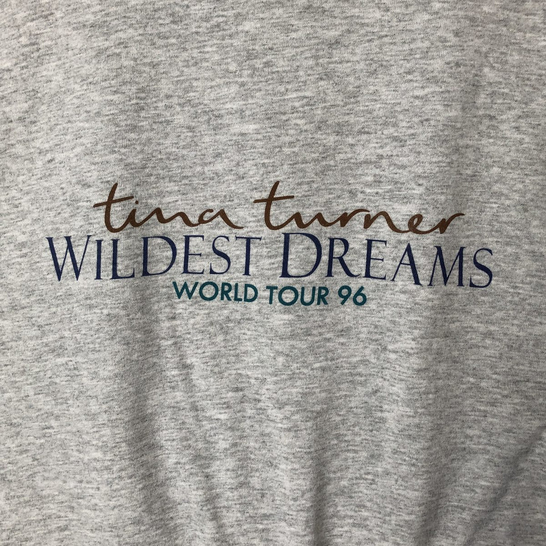 Vintage 90'S Screen Stars Tina Turner band T-shirt, men's size XL cotton gray type Vintage Second Hand