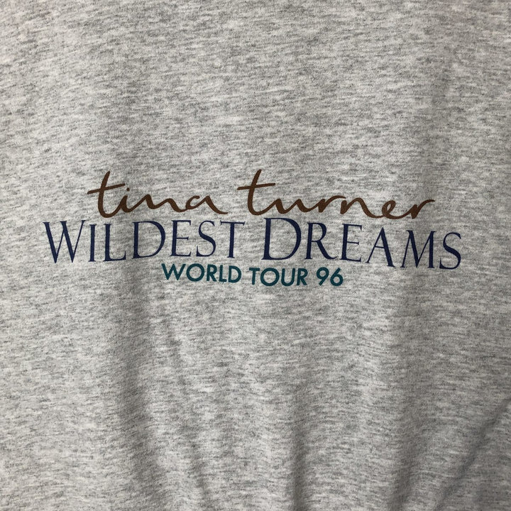 Vintage 90'S Screen Stars Tina Turner band T-shirt, men's size XL cotton gray type Vintage Second Hand