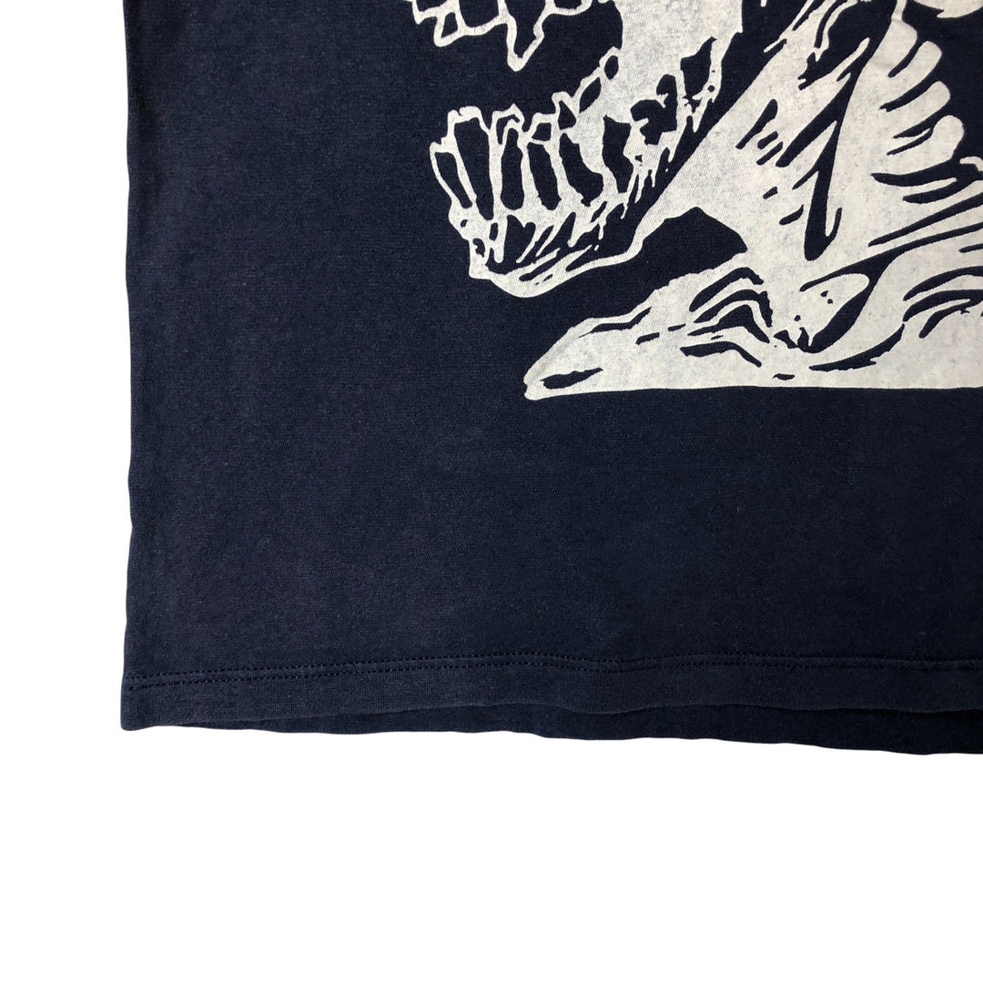 90s-00'S The Exploited Skull Pattern Band T-Shirt, Men's Size Medium, Vintage unclear navy blue type Vintage Second Hand
