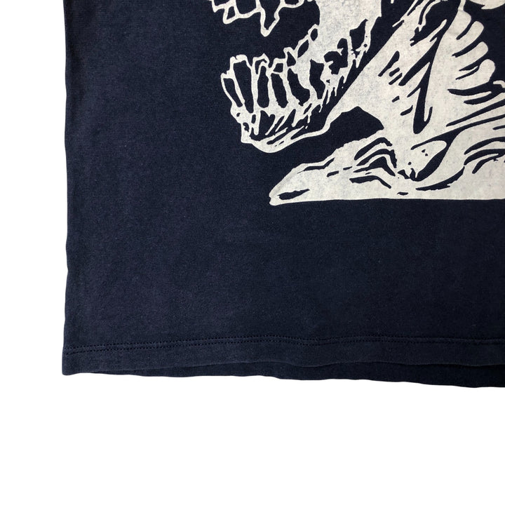 90s-00'S The Exploited Skull Pattern Band T-Shirt, Men's Size Medium, Vintage unclear navy blue type Vintage Second Hand