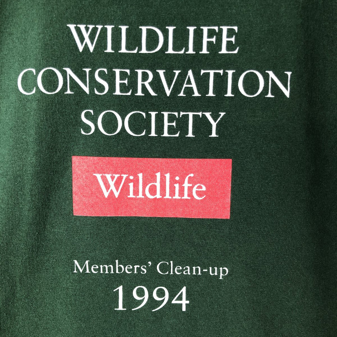 TRENCH ULTRA Bird Print Animal T-Shirt, Made in USA, Men's XL cotton Green type dark green Vintage Second Hand