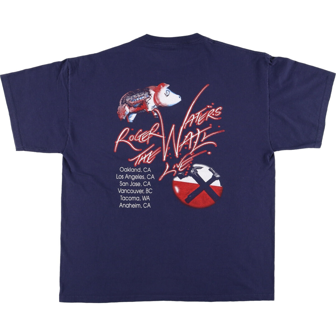 PINK FLOYD Pink Floyd Band T-shirt Band T Men's XL size cotton navy blue type Vintage Second Hand
