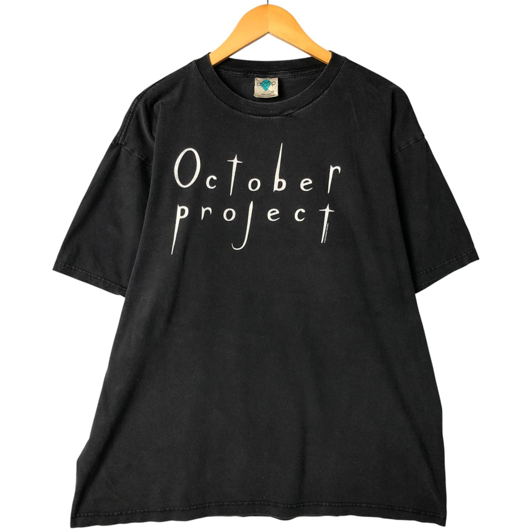 Vintage 90'S October Project band T-shirt, men's size XL cotton black type Vintage Second Hand