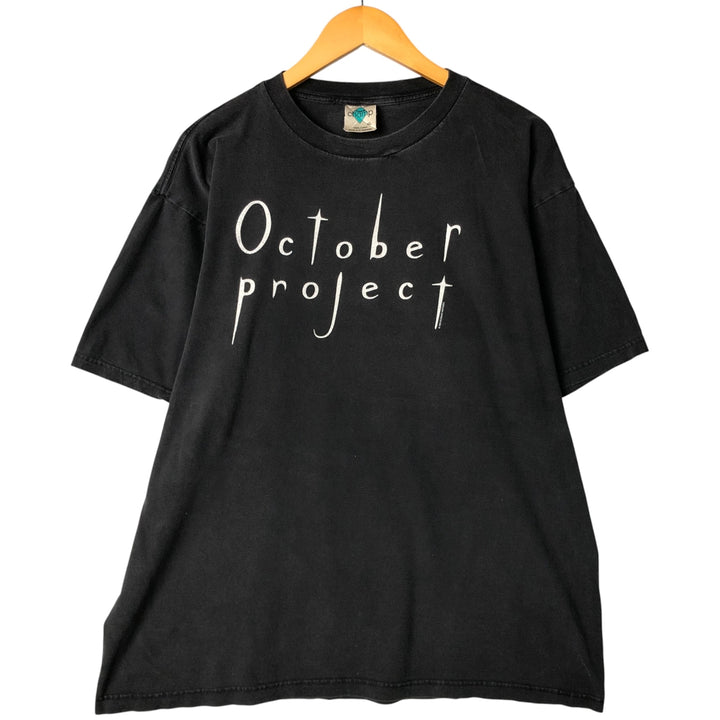 Vintage 90'S October Project band T-shirt, men's size XL cotton black type Vintage Second Hand