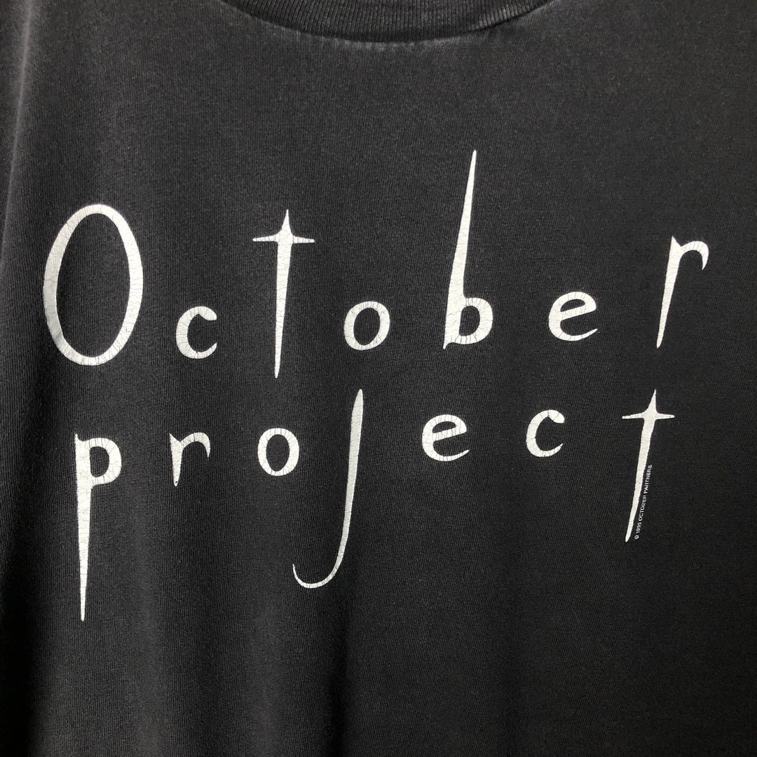 Vintage 90'S October Project band T-shirt, men's size XL cotton black type Vintage Second Hand