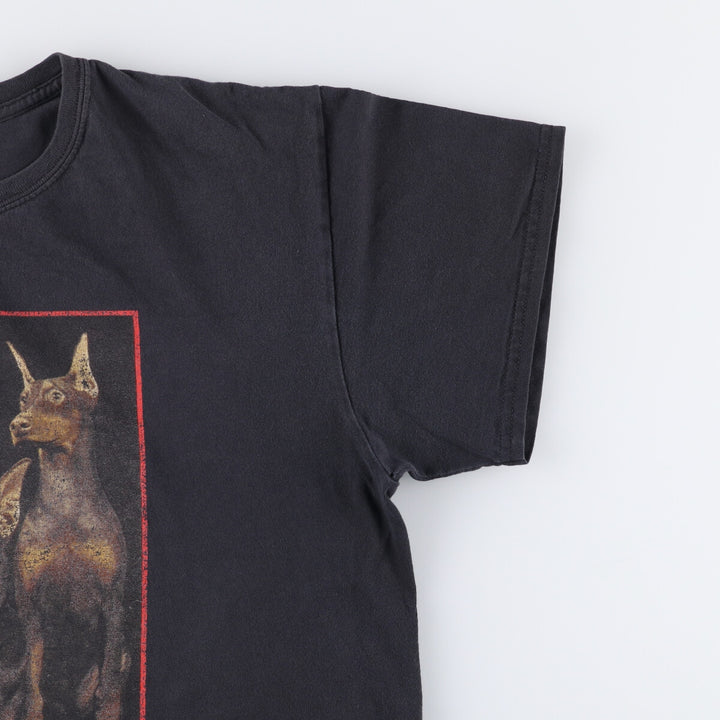 MIGOS Dog Print Rap T-Shirt, Men's Size Medium cotton black type Vintage Second Hand