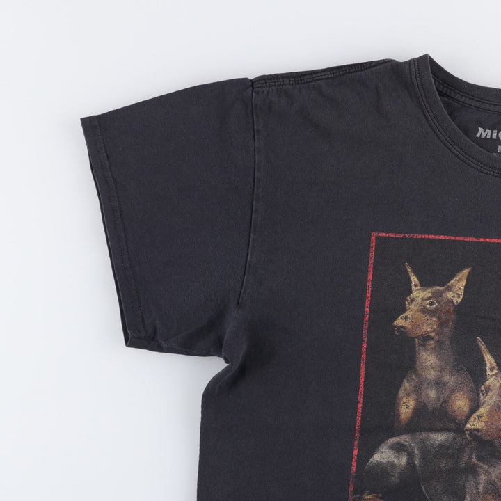 MIGOS Dog Print Rap T-Shirt, Men's Size Medium cotton black type Vintage Second Hand