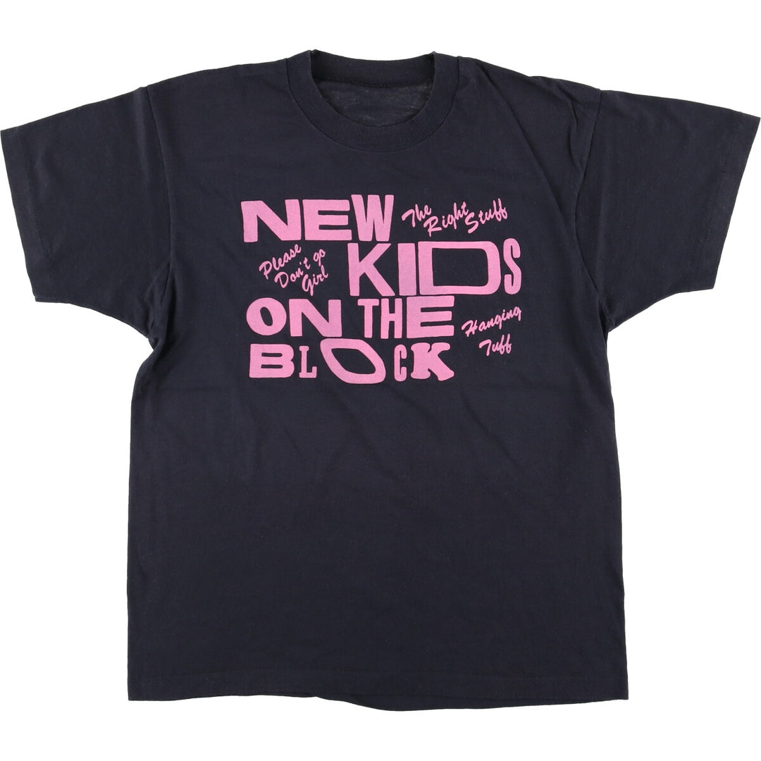 New Kids on the Block band T-shirt, men's size M unclear black type Vintage Second Hand