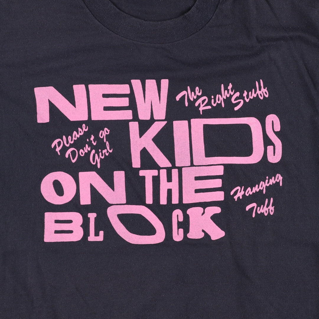 New Kids on the Block band T-shirt, men's size M unclear black type Vintage Second Hand