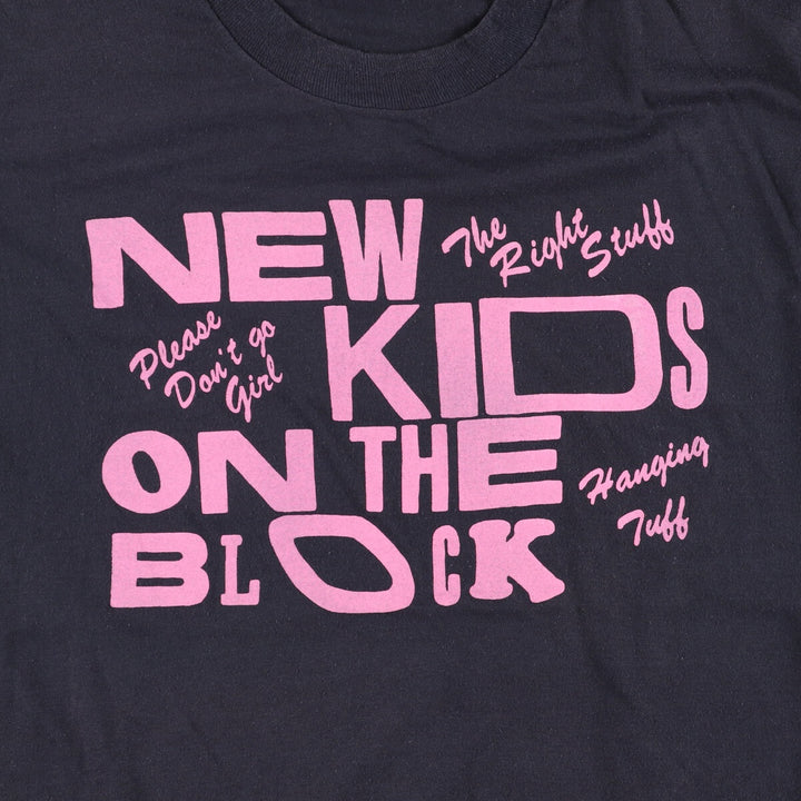 New Kids on the Block band T-shirt, men's size M unclear black type Vintage Second Hand