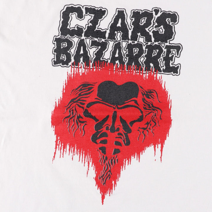 ONEITA BALZAC Band T-Shirt, Made in USA, Men's XL cotton white type Vintage Second Hand