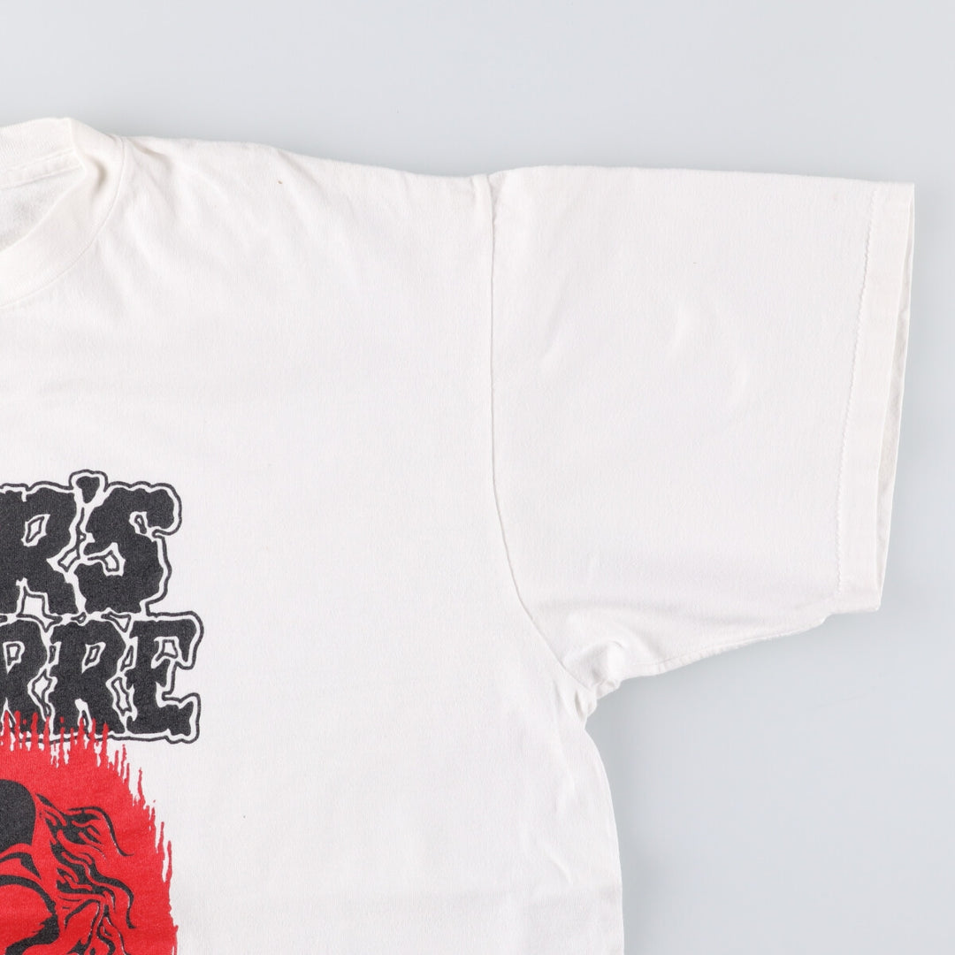 ONEITA BALZAC Band T-Shirt, Made in USA, Men's XL cotton white type Vintage Second Hand