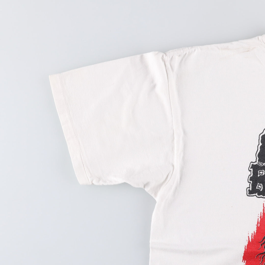 ONEITA BALZAC Band T-Shirt, Made in USA, Men's XL cotton white type Vintage Second Hand