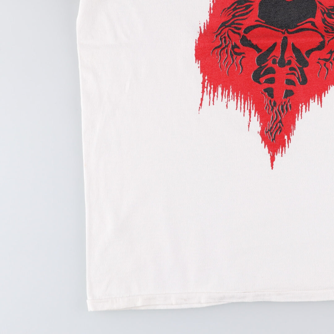 ONEITA BALZAC Band T-Shirt, Made in USA, Men's XL cotton white type Vintage Second Hand