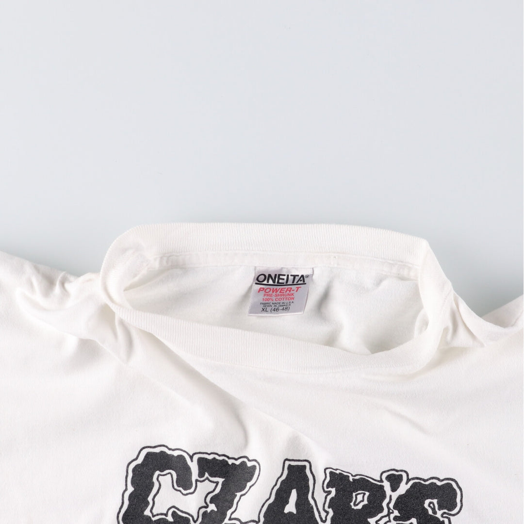 ONEITA BALZAC Band T-Shirt, Made in USA, Men's XL cotton white type Vintage Second Hand