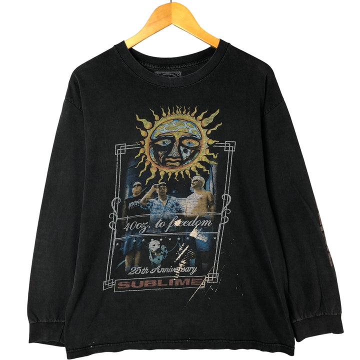 SUBLIME Long Sleeve Band T-Shirt, Men's Size L cotton black type Vintage Second Hand