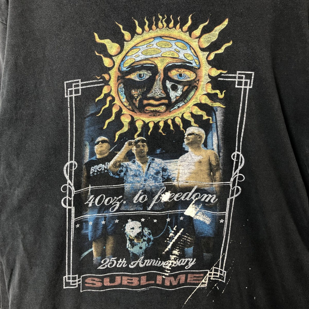 SUBLIME Long Sleeve Band T-Shirt, Men's Size L cotton black type Vintage Second Hand