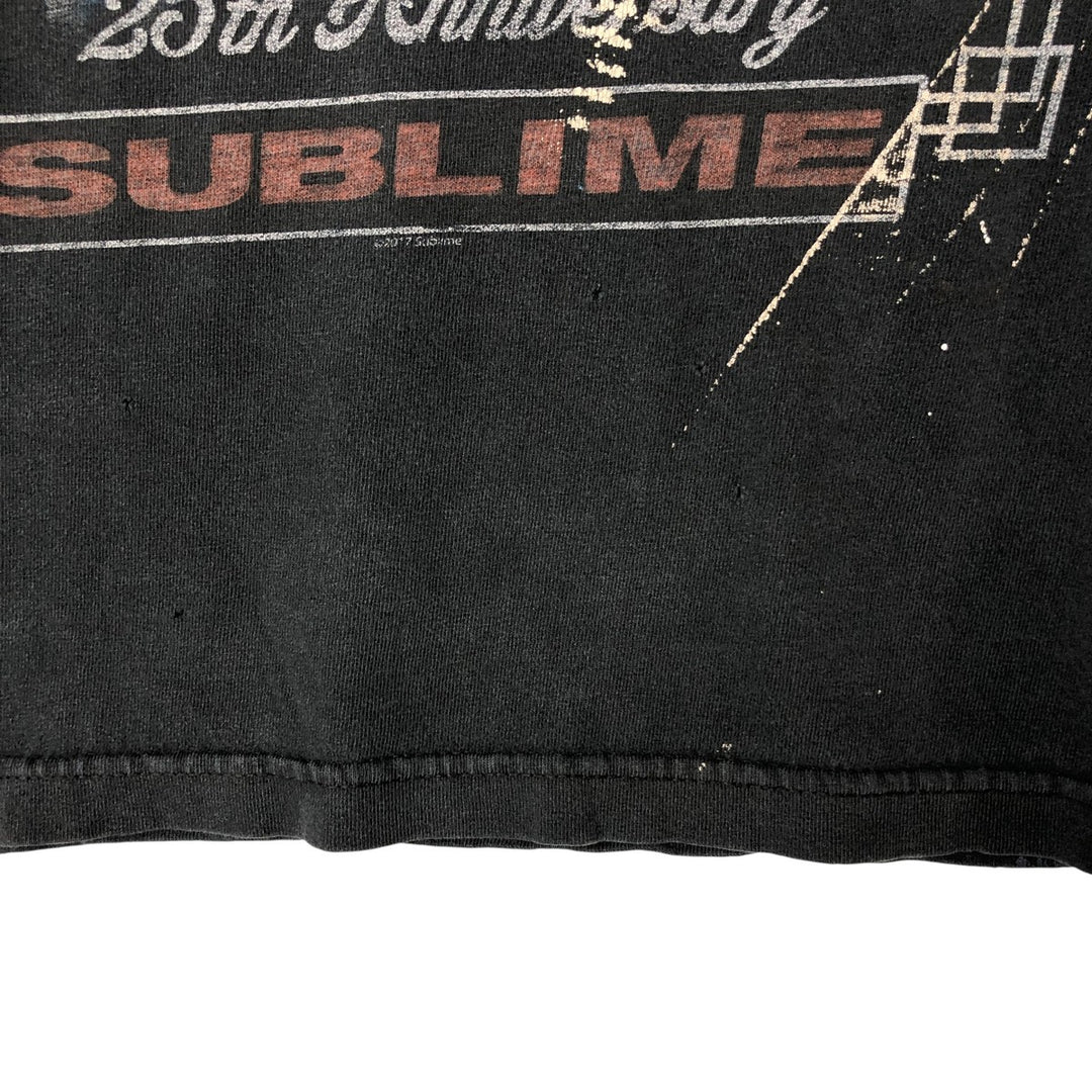SUBLIME Long Sleeve Band T-Shirt, Men's Size L cotton black type Vintage Second Hand