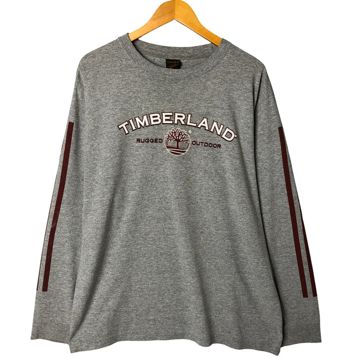 90s-00'S Timberland long-sleeved T-shirt, men's size XL cotton gray type Vintage Second Hand