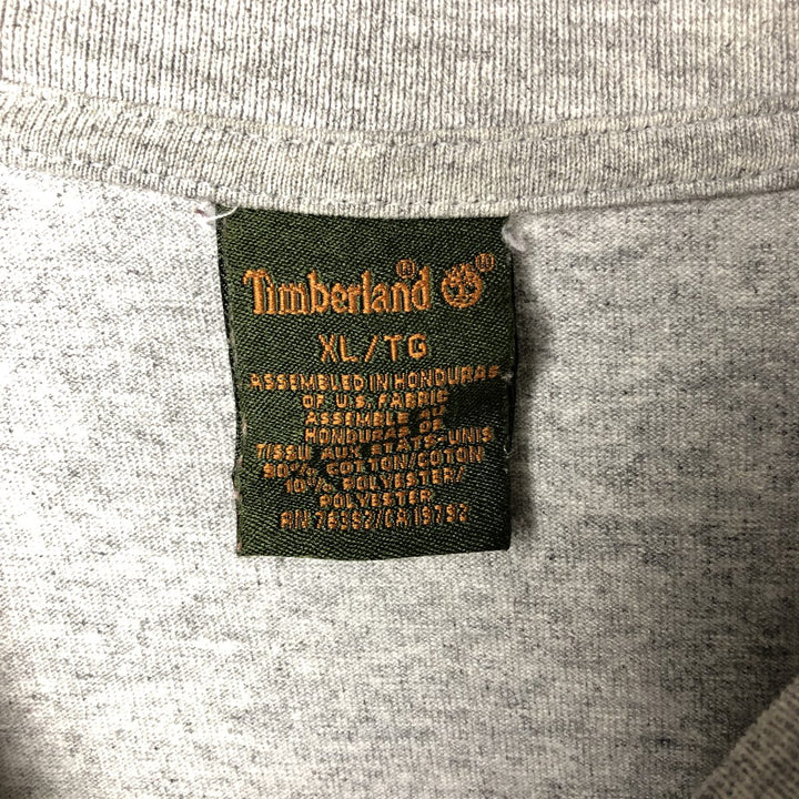 90s-00'S Timberland long-sleeved T-shirt, men's size XL cotton gray type Vintage Second Hand