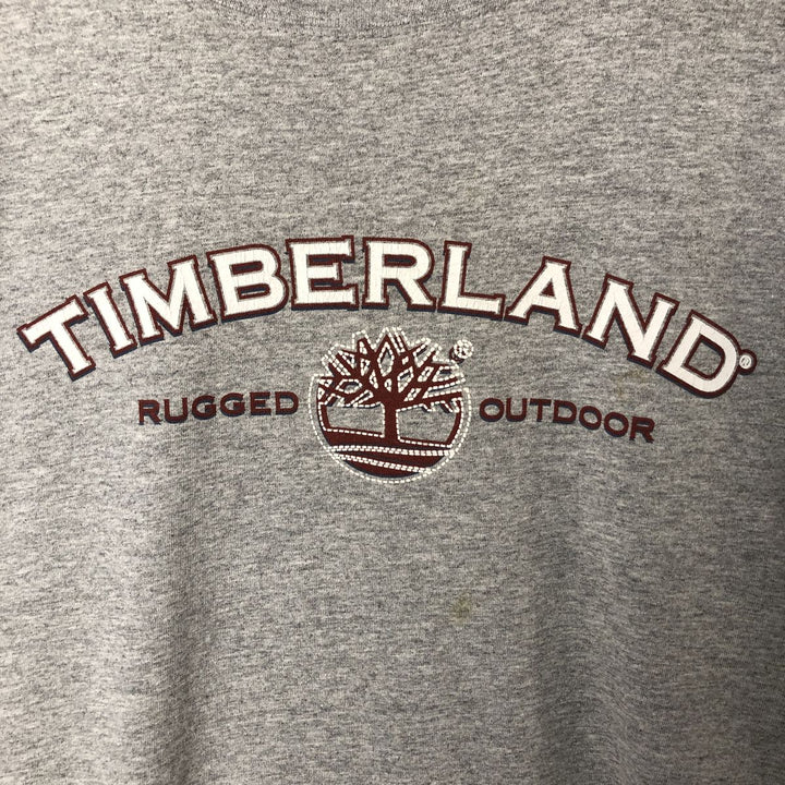 90s-00'S Timberland long-sleeved T-shirt, men's size XL cotton gray type Vintage Second Hand