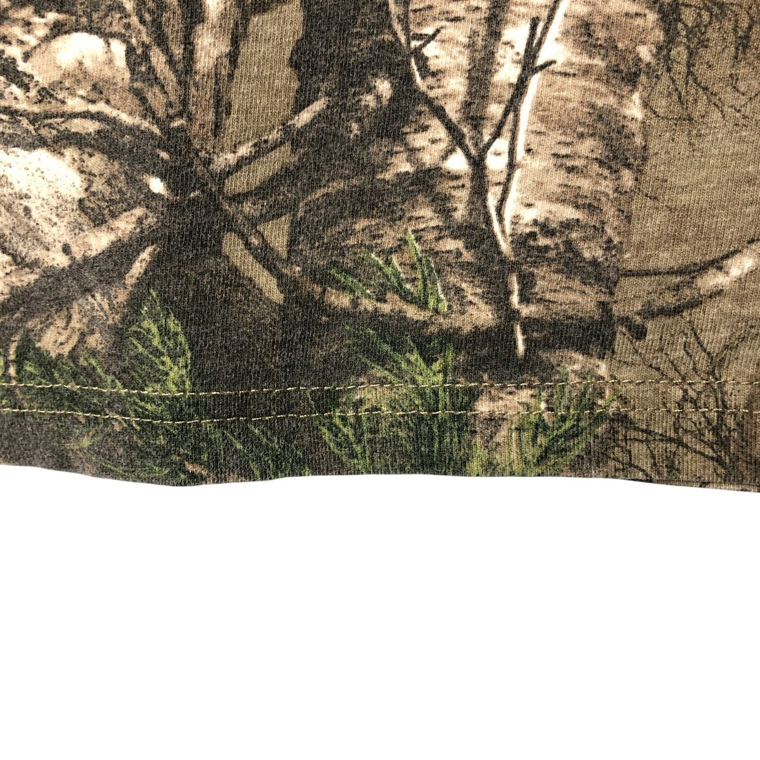 Wrangler Camouflage Pattern Realtree Camo Long Sleeve T-Shirt, Men's Size L unclear Khaki type Vintage Second Hand