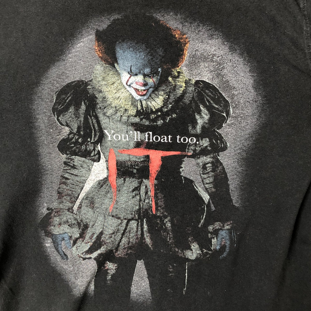 IT Movie Long Sleeve T-Shirt, Men's Size Medium cotton black type Vintage Second Hand