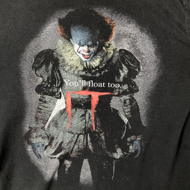 IT Movie Long Sleeve T-Shirt, Men's Size Medium cotton black type Vintage Second Hand