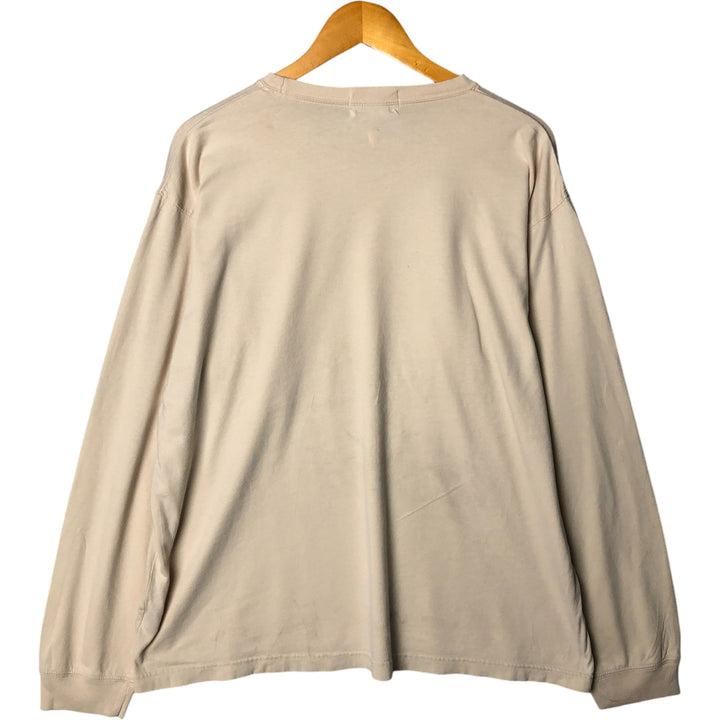90s-00'S Eddie Bauer Long Sleeve T-Shirt, Men's XL cotton Beige type Vintage Second Hand