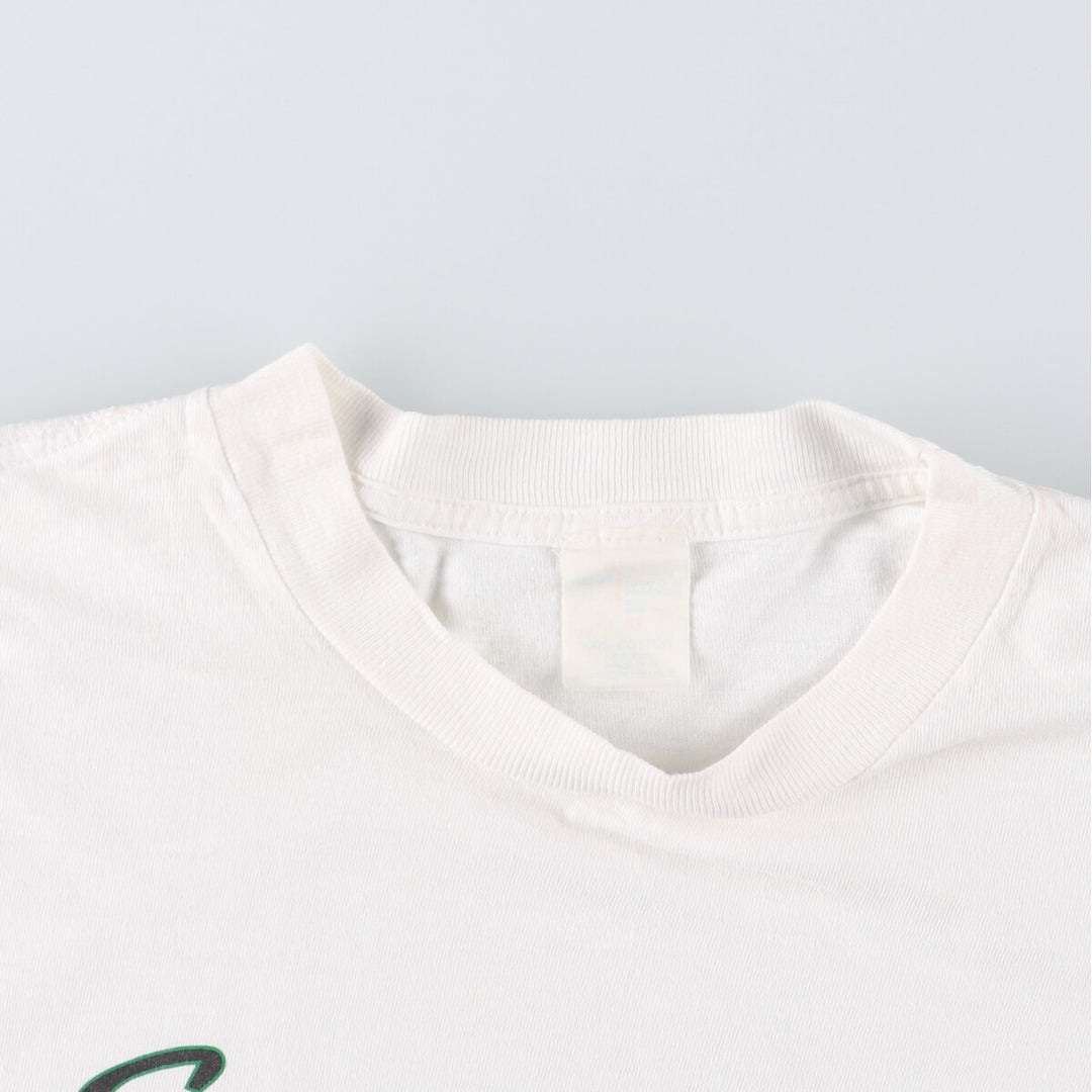 90'S message print T-shirt, men's XL size, vintage cotton white type Vintage Second Hand