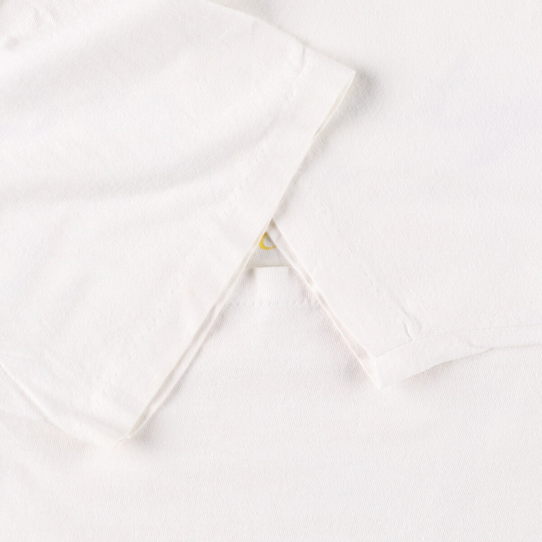 90'S message print T-shirt, men's XL size, vintage cotton white type Vintage Second Hand