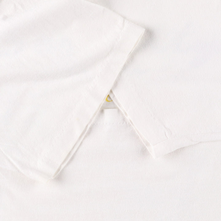 90'S message print T-shirt, men's XL size, vintage cotton white type Vintage Second Hand