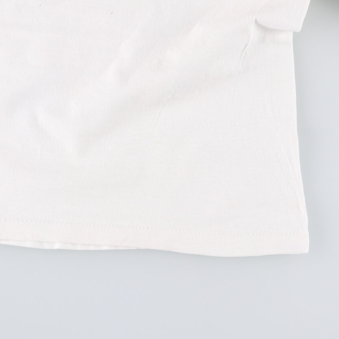 90'S message print T-shirt, men's XL size, vintage cotton white type Vintage Second Hand