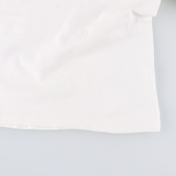 90'S message print T-shirt, men's XL size, vintage cotton white type Vintage Second Hand