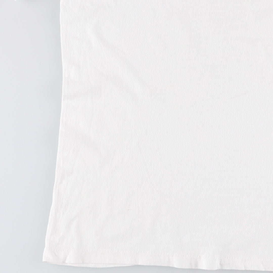 90'S message print T-shirt, men's XL size, vintage cotton white type Vintage Second Hand