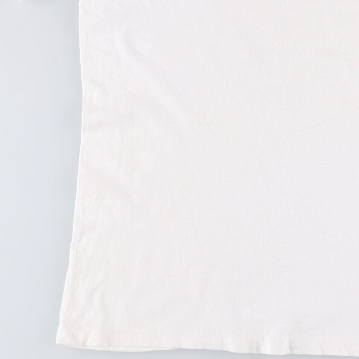 90'S message print T-shirt, men's XL size, vintage cotton white type Vintage Second Hand