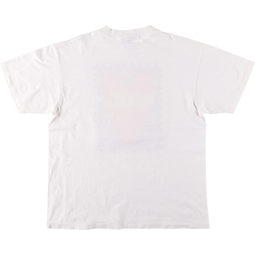 90'S ONEITA POWER-T Printed T-shirt Made in USA Men's XL Vintage cotton white type Vintage Second Hand