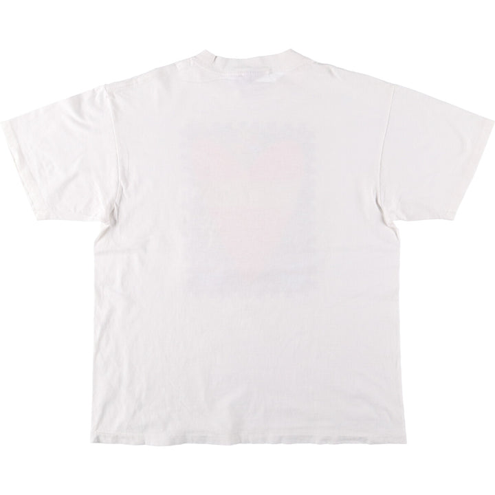 90'S ONEITA POWER-T Printed T-shirt Made in USA Men's XL Vintage cotton white type Vintage Second Hand