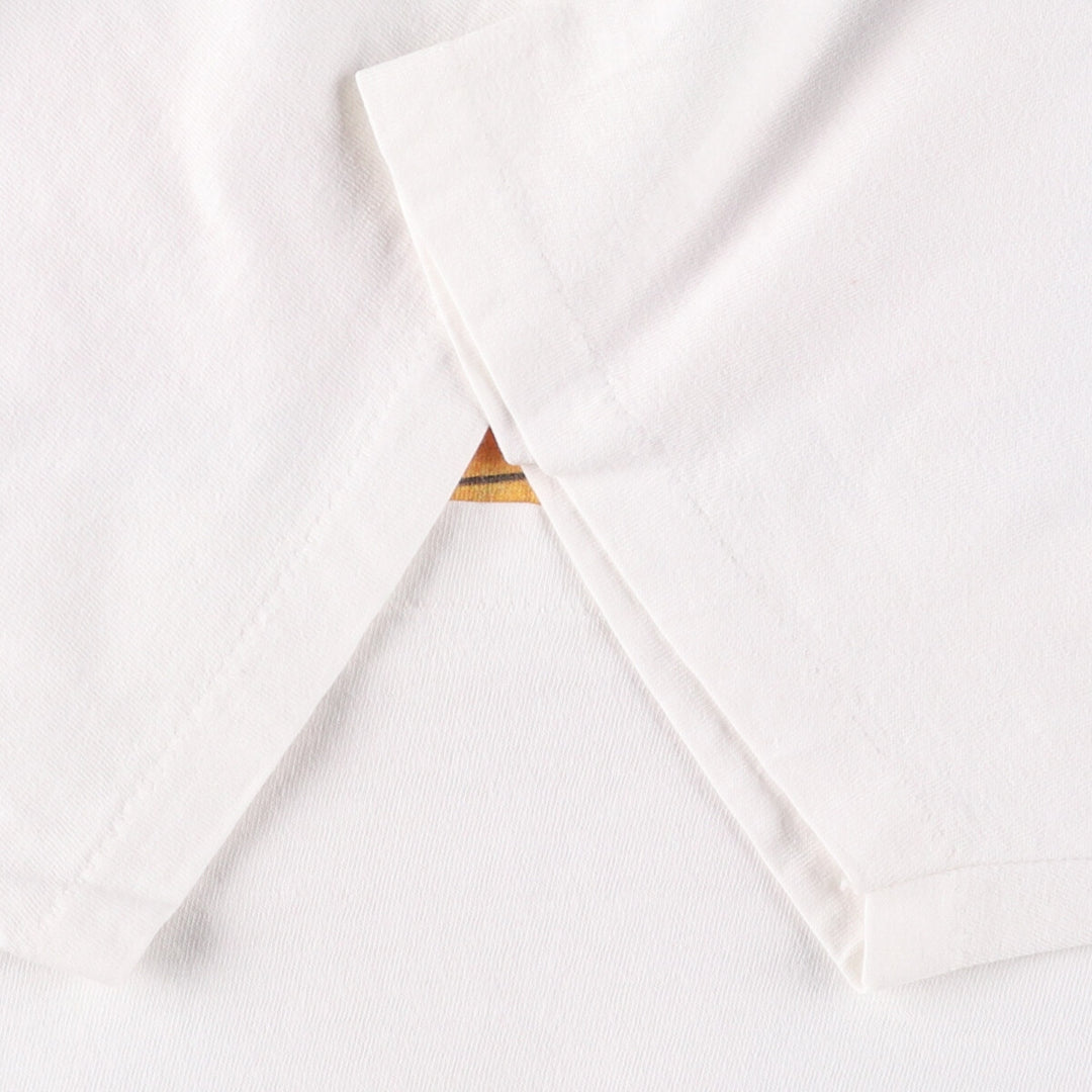 90'S ONEITA POWER-T Printed T-shirt Made in USA Men's XL Vintage cotton white type Vintage Second Hand