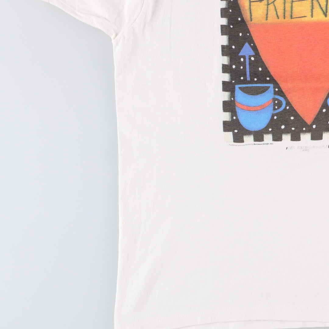 90'S ONEITA POWER-T Printed T-shirt Made in USA Men's XL Vintage cotton white type Vintage Second Hand