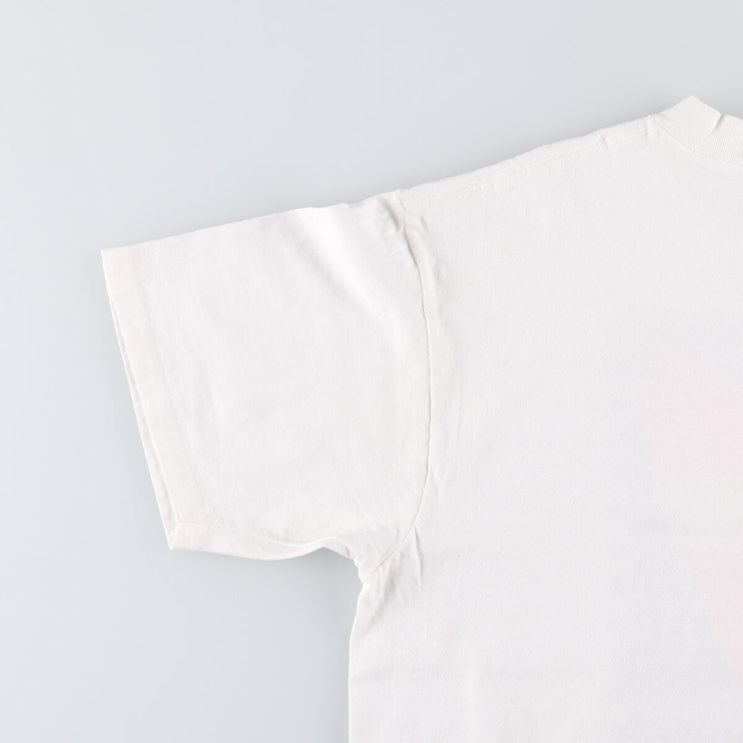 90'S ONEITA POWER-T Printed T-shirt Made in USA Men's XL Vintage cotton white type Vintage Second Hand