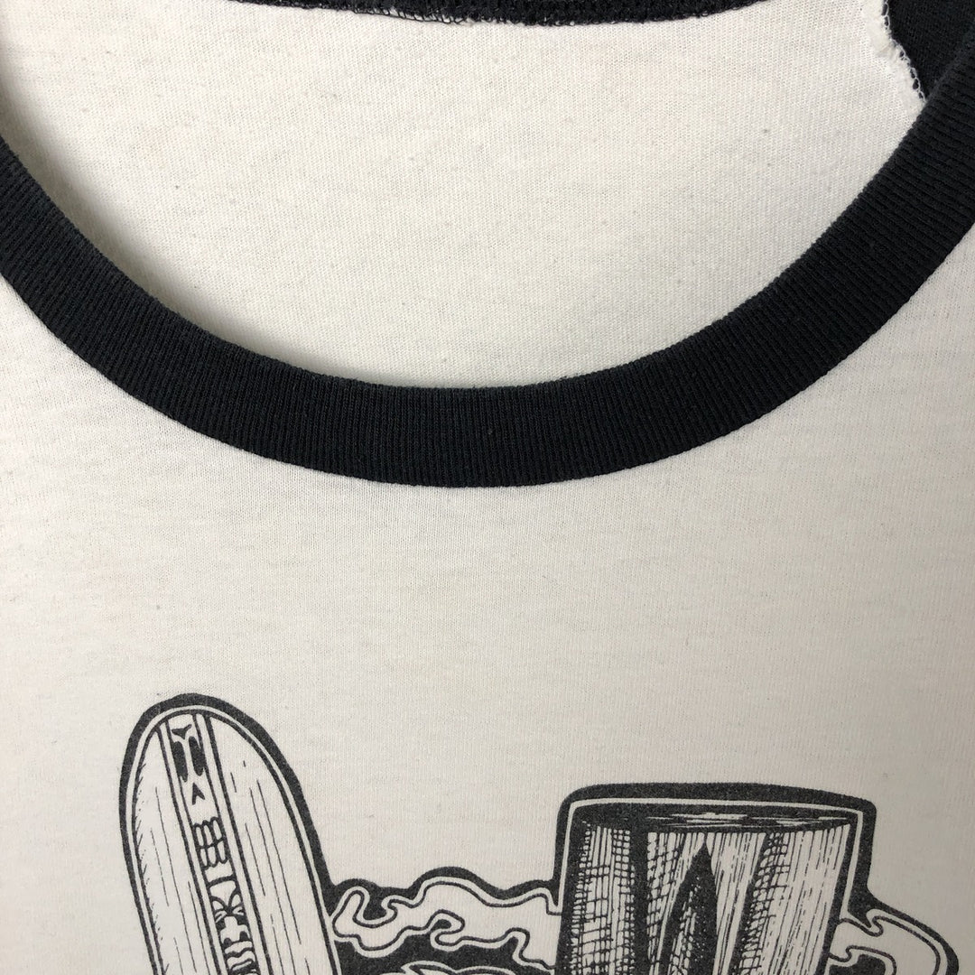 Jason Lee and The RIP Tides 3/4 Sleeve Raglan Band T-Shirt, Men's Size L unclear white type Vintage Second Hand