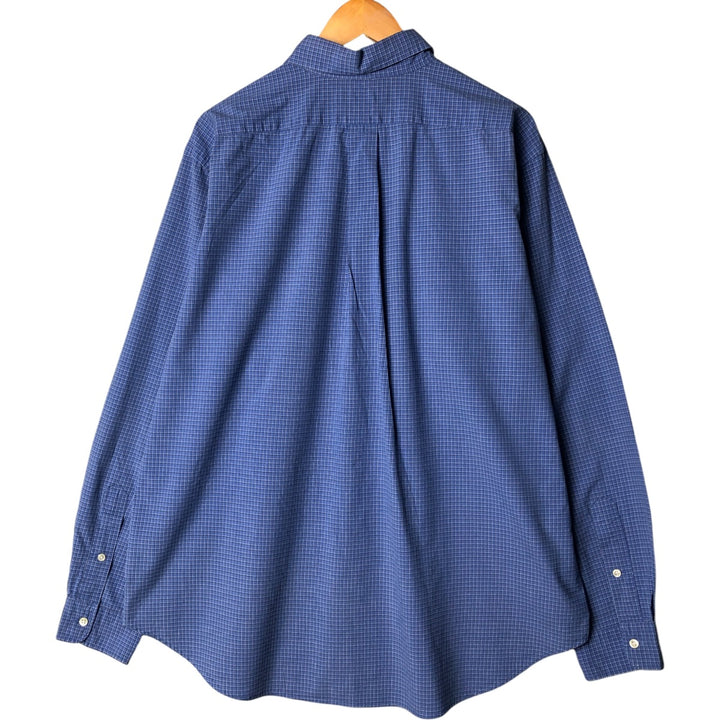 Ralph Lauren Classic Fit Long Sleeve Button Down Check Shirt Men's XL cotton Blue type light blue Vintage Second Hand