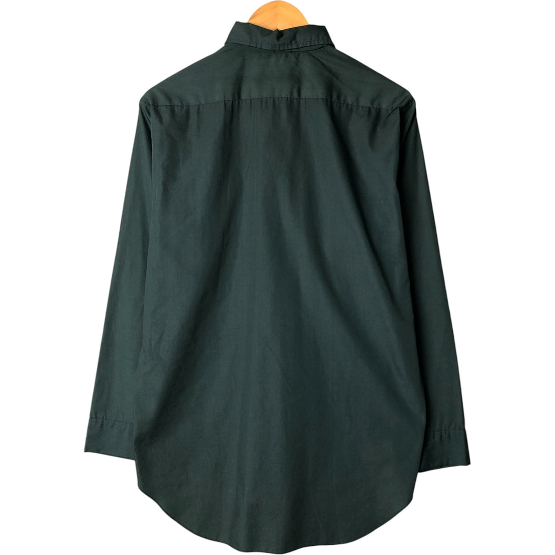 Vintage long-sleeved work shirt, size M, men's polyester green type Vintage Second Hand