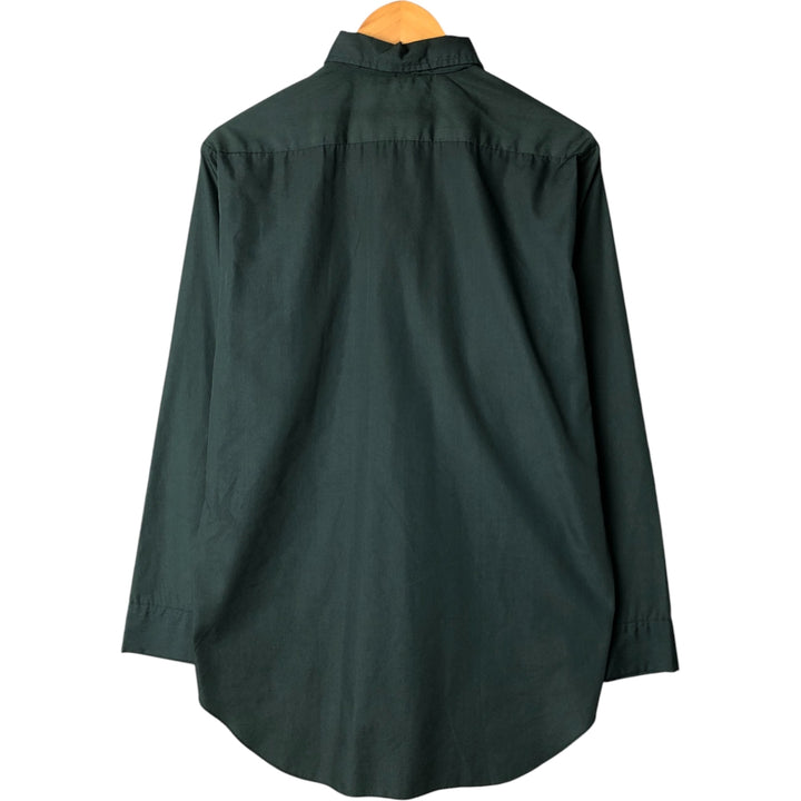 Vintage long-sleeved work shirt, size M, men's polyester green type Vintage Second Hand
