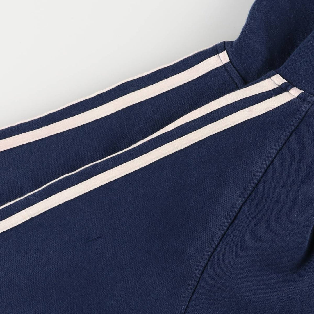 2000'S Adidas sweatshirt pullover hoodie, women's size XL cotton navy blue type Vintage Second Hand