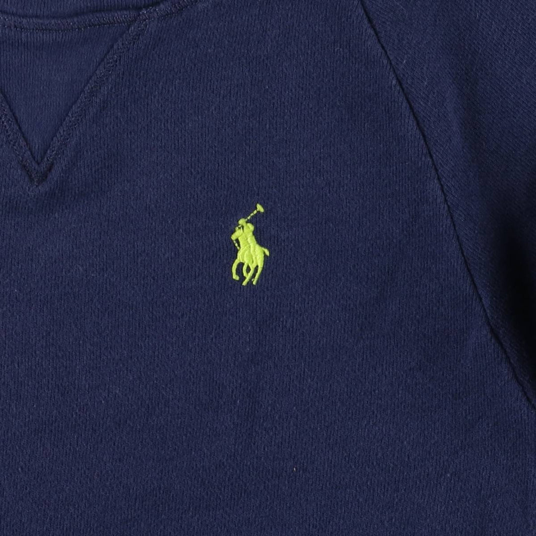 Ralph Lauren One-Point Logo Sweatshirt, Women's Size M cotton navy blue type Vintage Second Hand